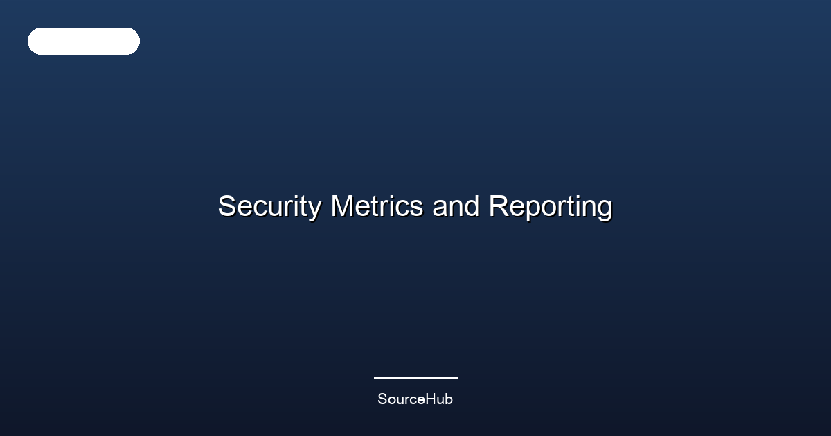 Security Metrics and Reporting