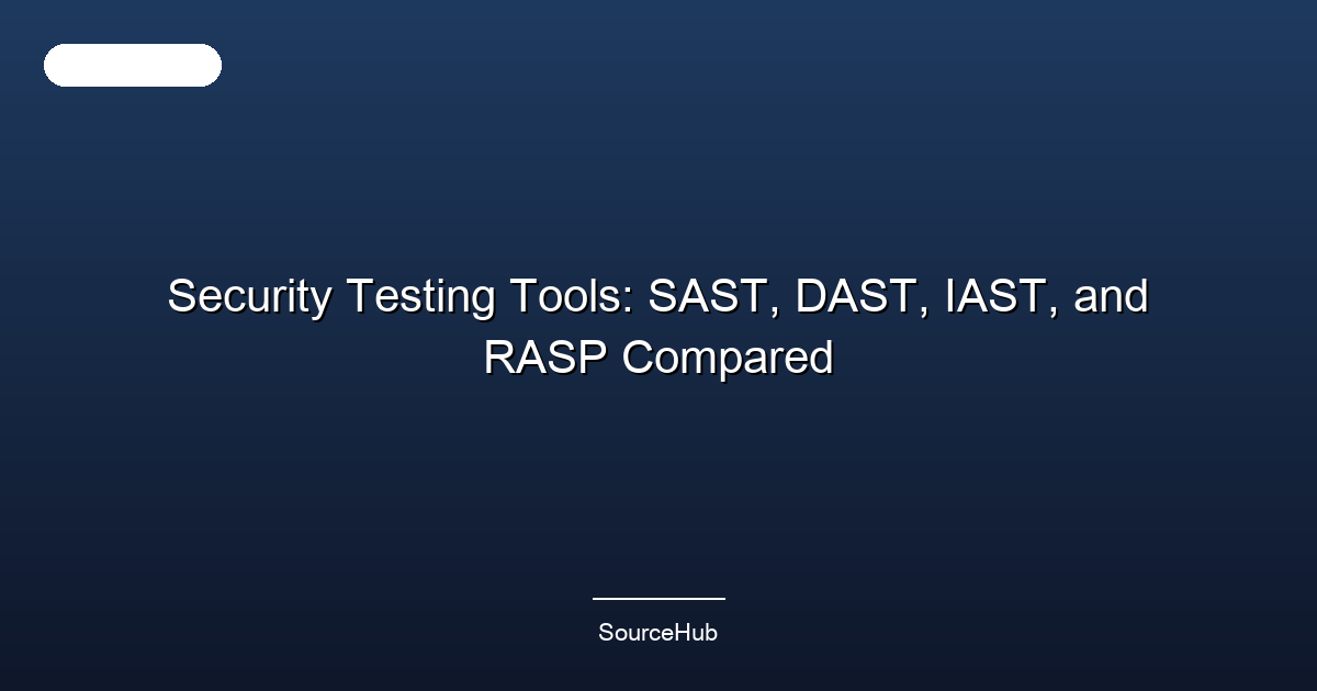 Security Testing Tools: SAST, DAST, IAST, and RASP Compared