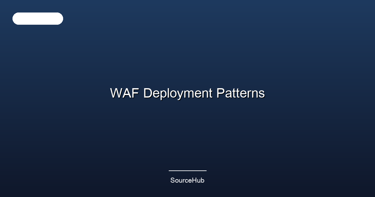 WAF Deployment Patterns