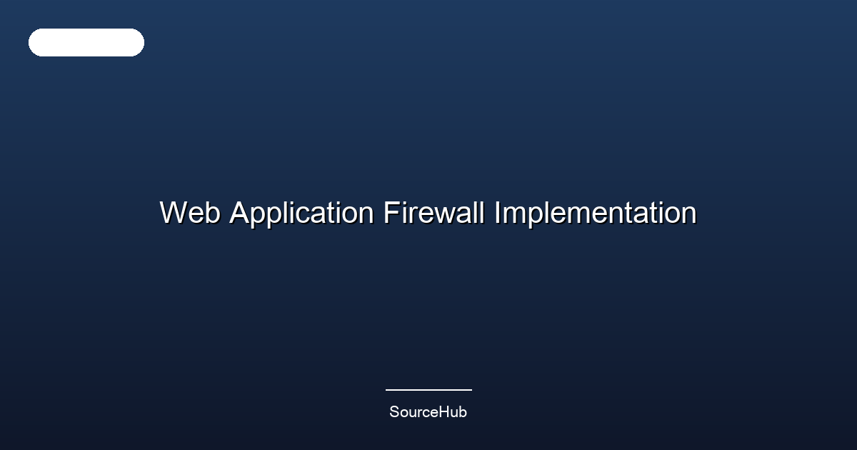 Web Application Firewall Implementation