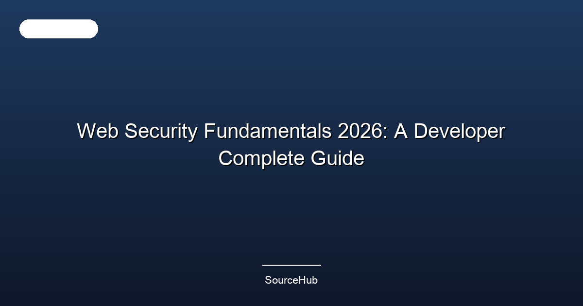 Web Security Fundamentals 2026: A Developer Complete Guide