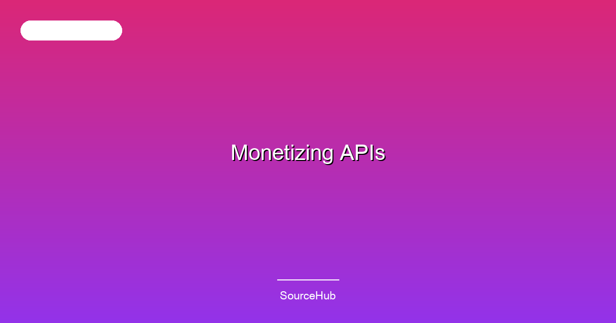 Monetizing APIs