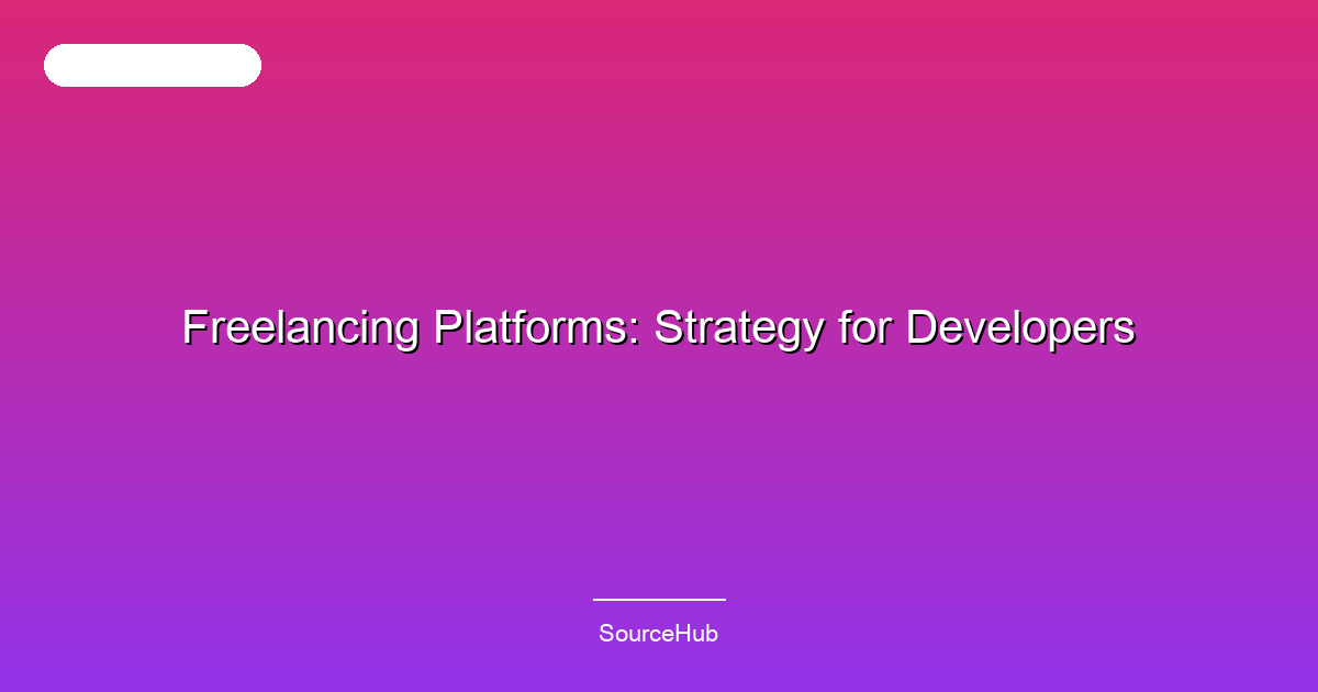 Freelancing Platforms: Strategy for Developers