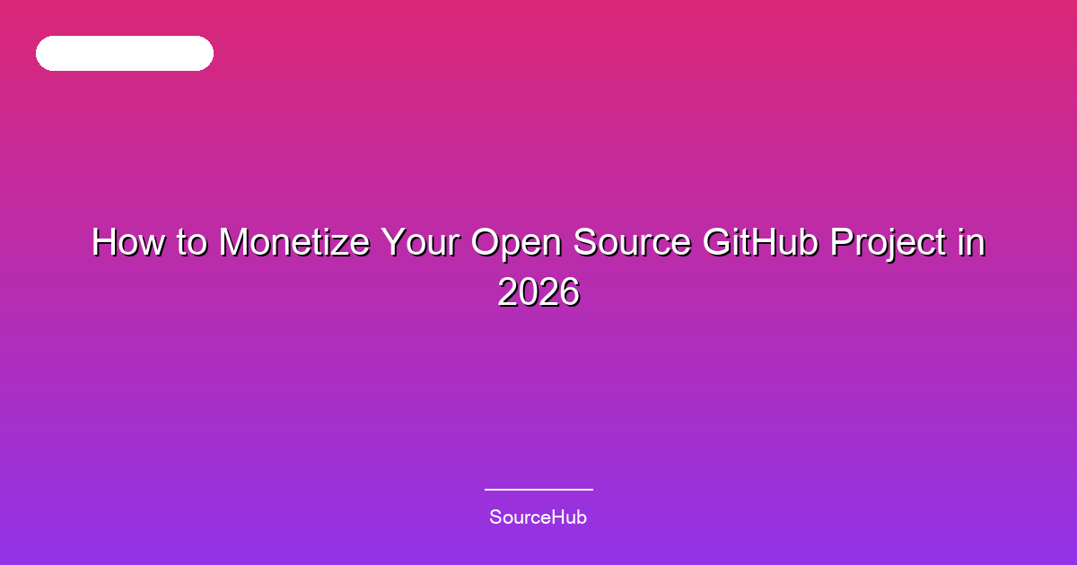 How to Monetize Your Open Source GitHub Project in 2026