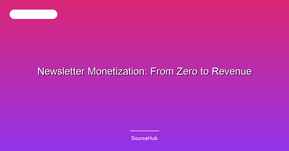 Newsletter Monetization: From Zero to Revenue