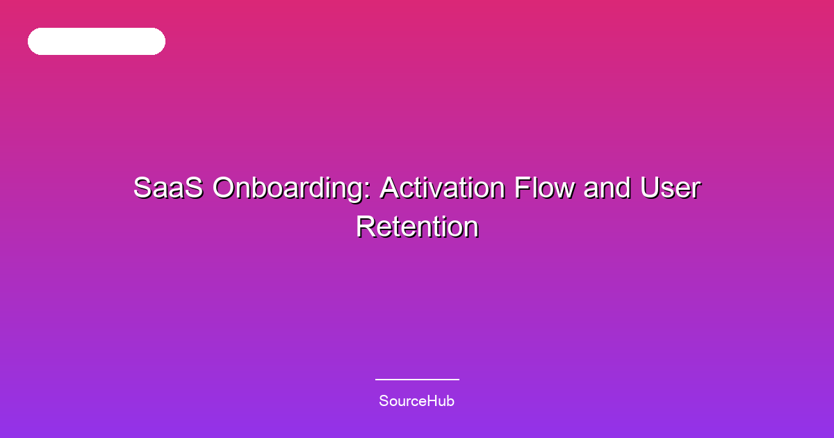 SaaS Onboarding: Activation Flow and User Retention