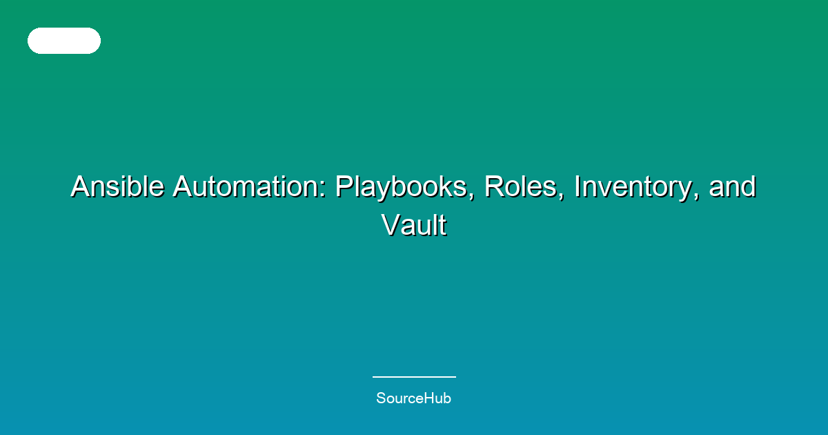 Ansible Automation: Playbooks, Roles, Inventory, and Vault