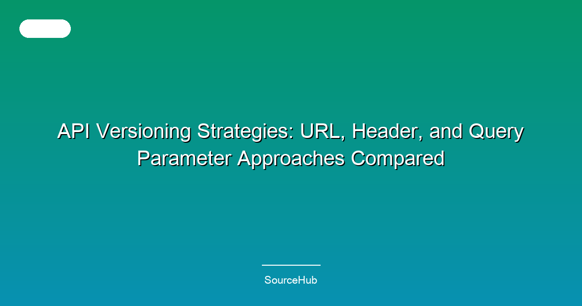 API Versioning Strategies: URL, Header, and Query Parameter Approaches Compared