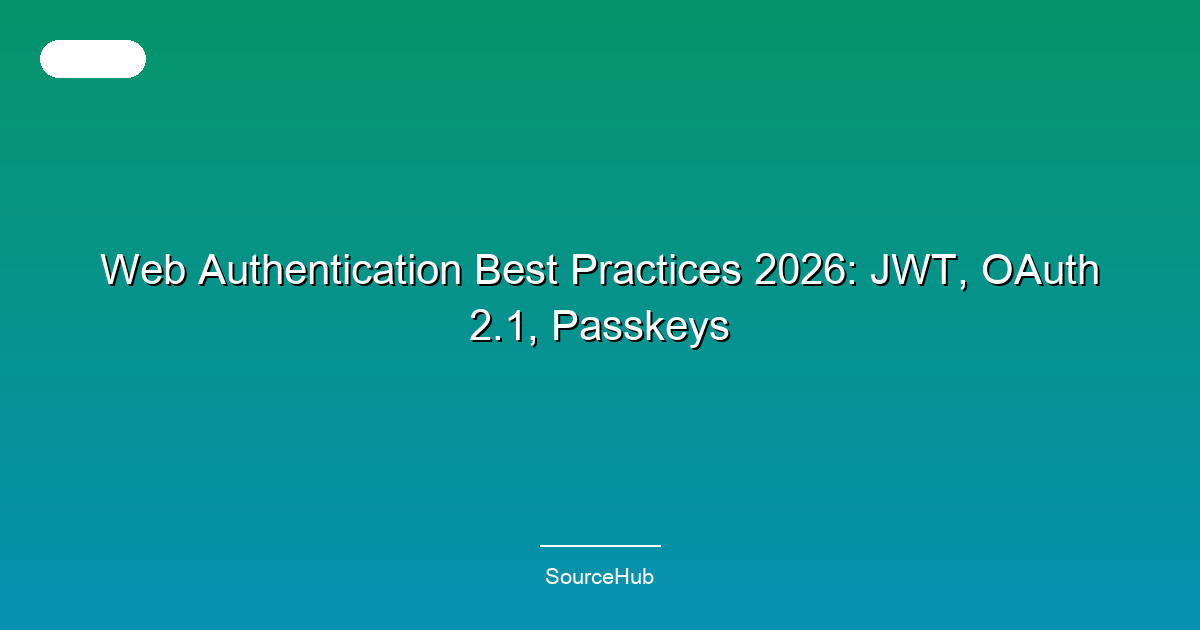 Web Authentication Best Practices 2026: JWT, OAuth 2.1, Passkeys