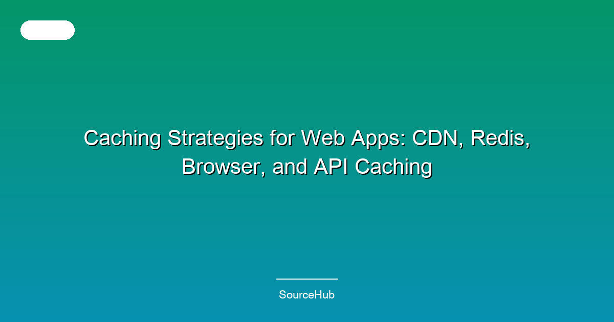 Caching Strategies for Web Apps: CDN, Redis, Browser, and API Caching