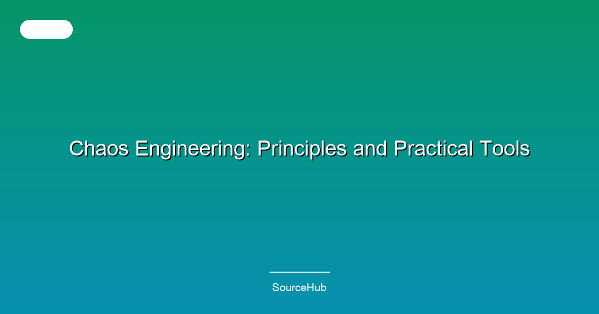 Chaos Engineering: Principles and Practical Tools