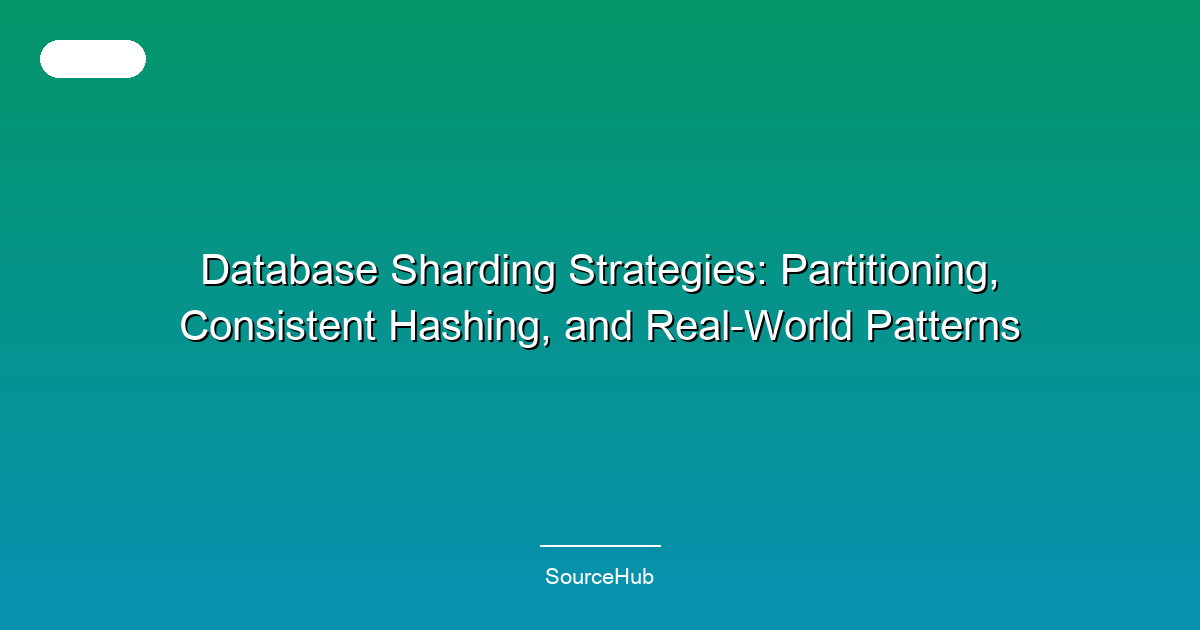 Database Sharding Strategies: Partitioning, Consistent Hashing, and Real-World Patterns