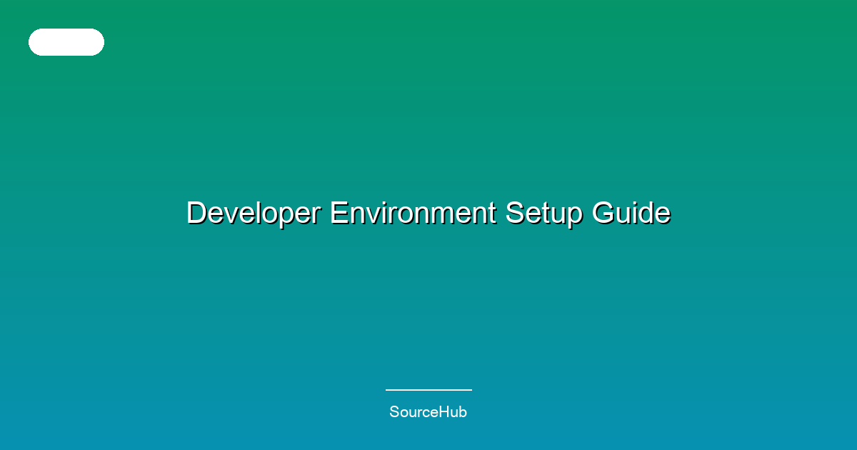 Developer Environment Setup Guide