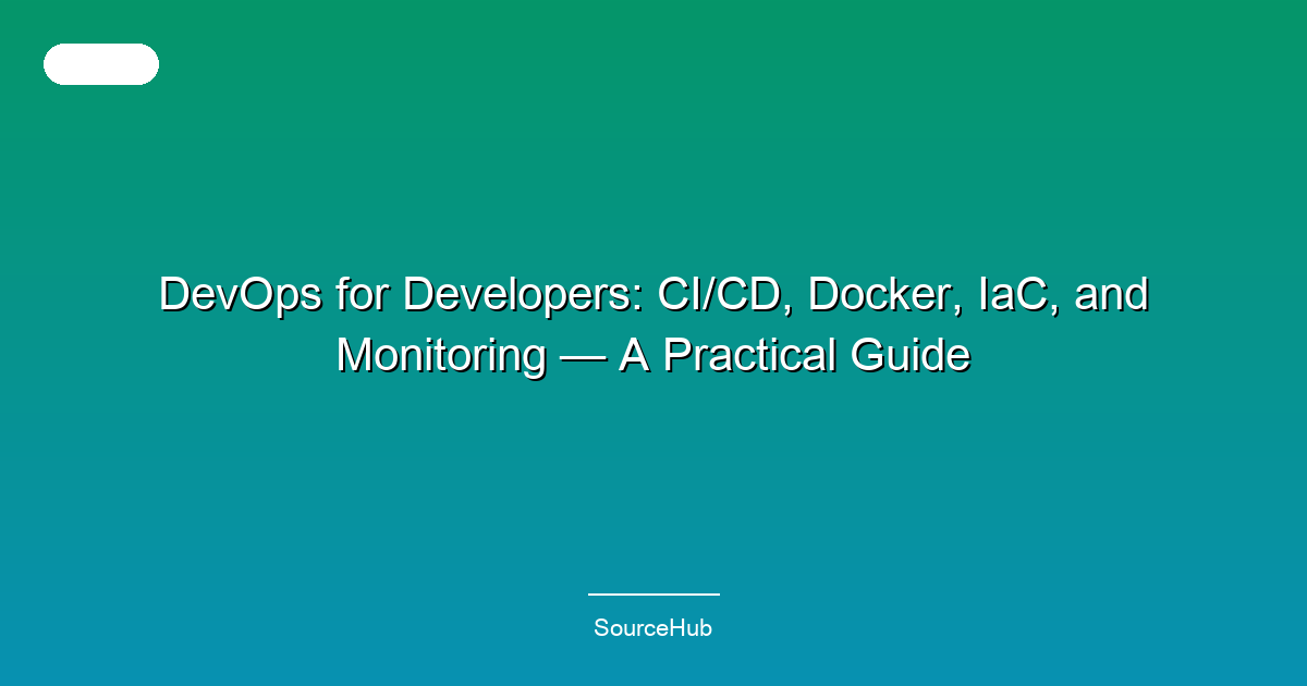 DevOps for Developers: CI/CD, Docker, IaC, and Monitoring — A Practical Guide