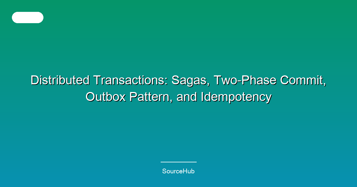 Distributed Transactions: Sagas, Two-Phase Commit, Outbox Pattern, and Idempotency