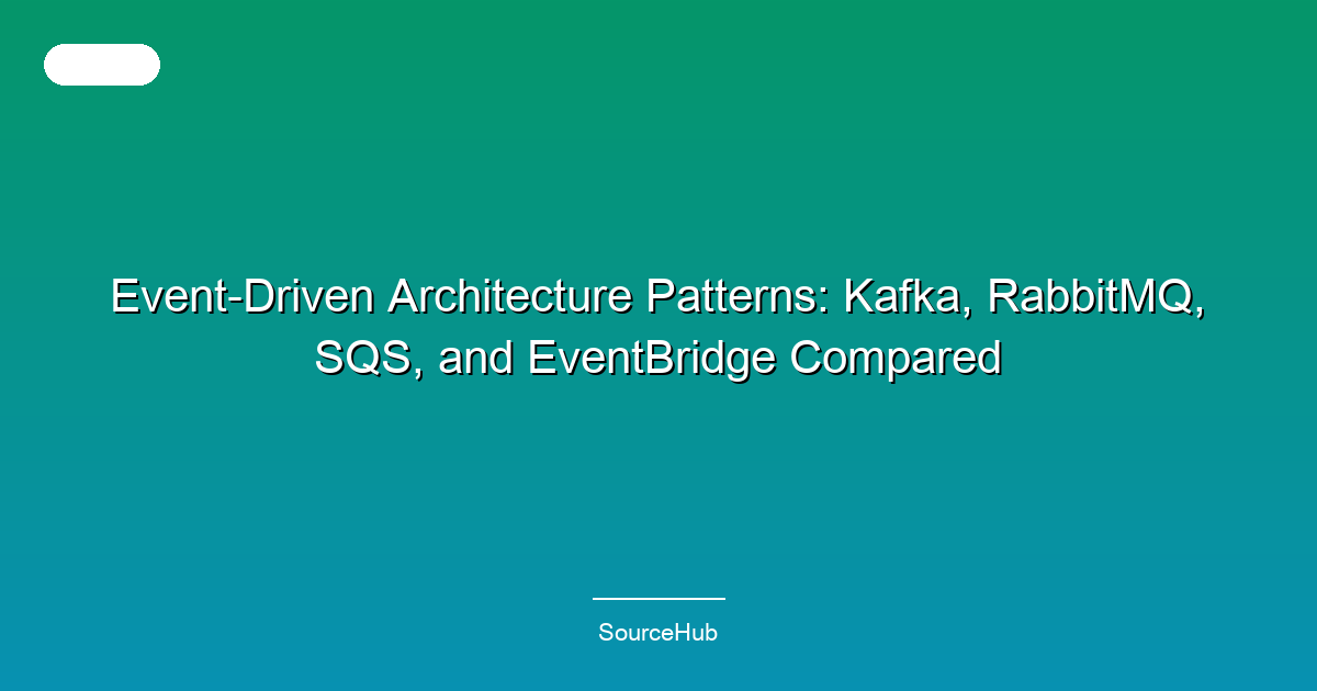 Event-Driven Architecture Patterns: Kafka, RabbitMQ, SQS, and EventBridge Compared