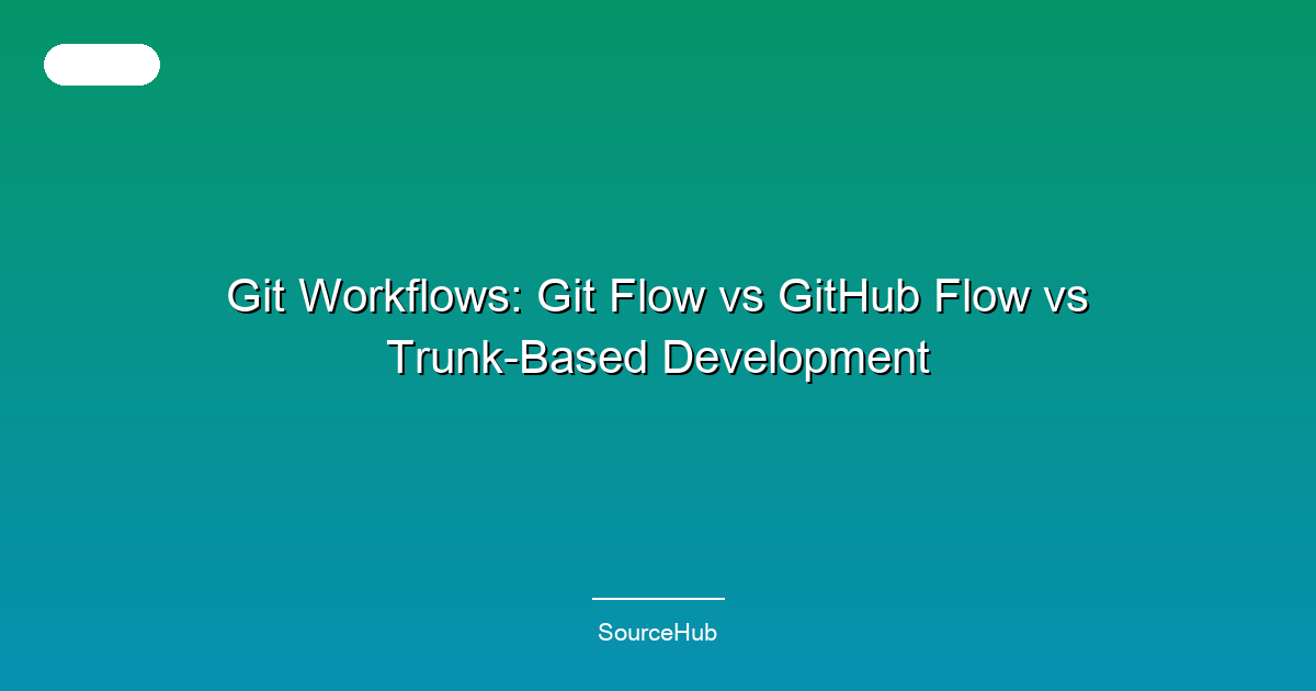 Git Workflows: Git Flow vs GitHub Flow vs Trunk-Based Development