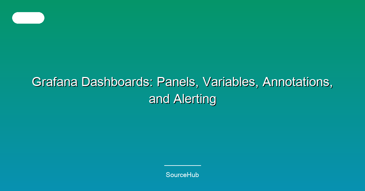 Grafana Dashboards: Panels, Variables, Annotations, and Alerting