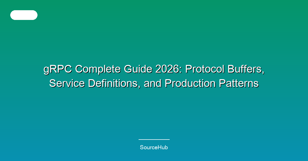 gRPC Complete Guide 2026: Protocol Buffers, Service Definitions, and Production Patterns
