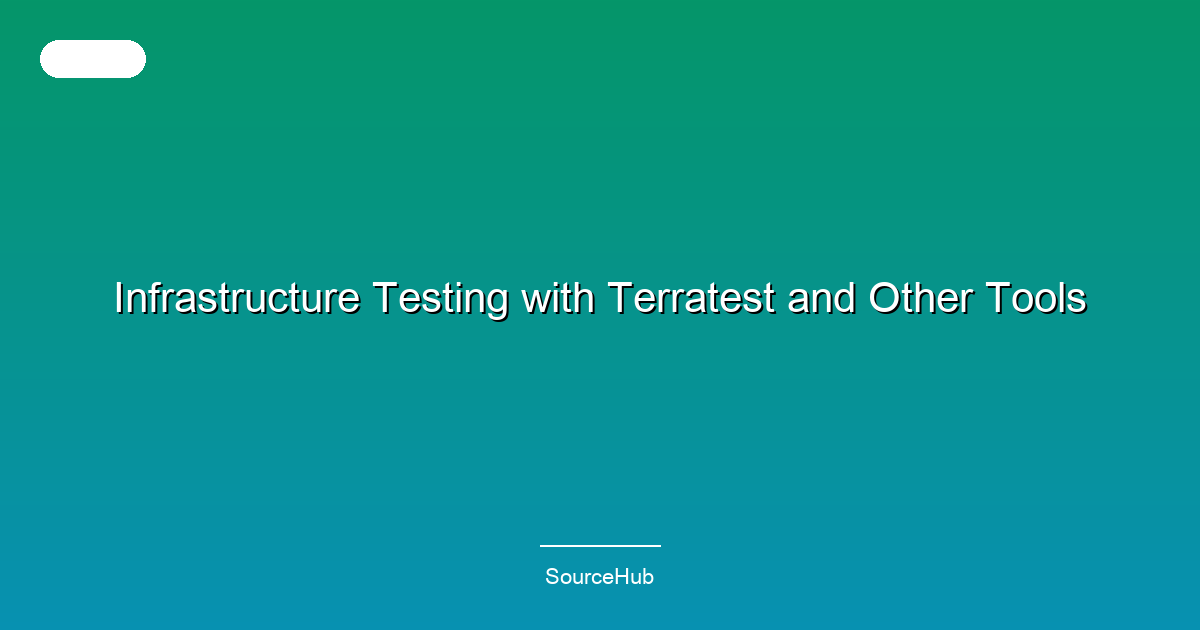 Infrastructure Testing with Terratest and Other Tools