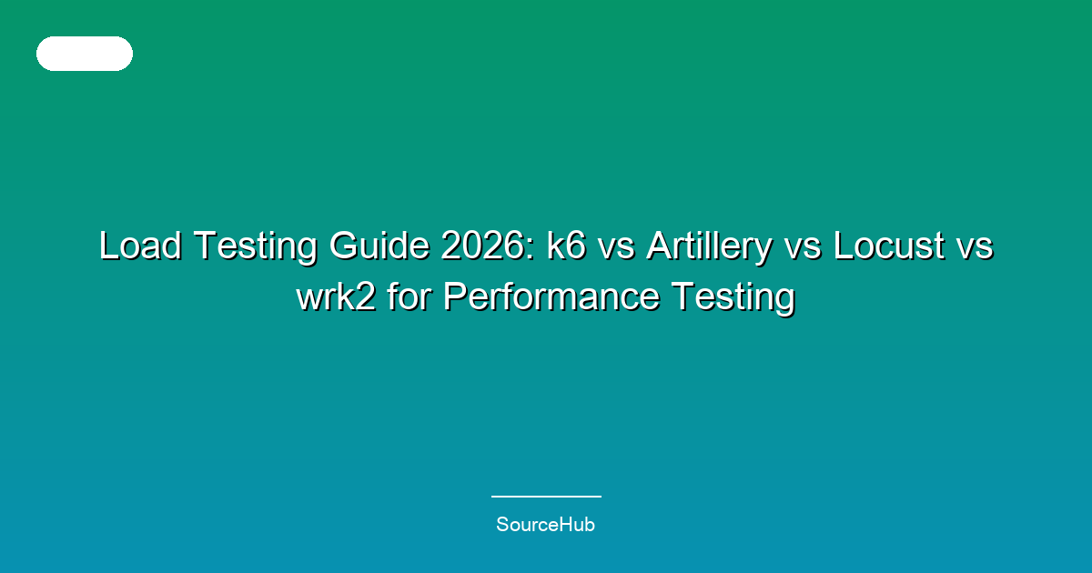 Load Testing Guide 2026: k6 vs Artillery vs Locust vs wrk2 for Performance Testing