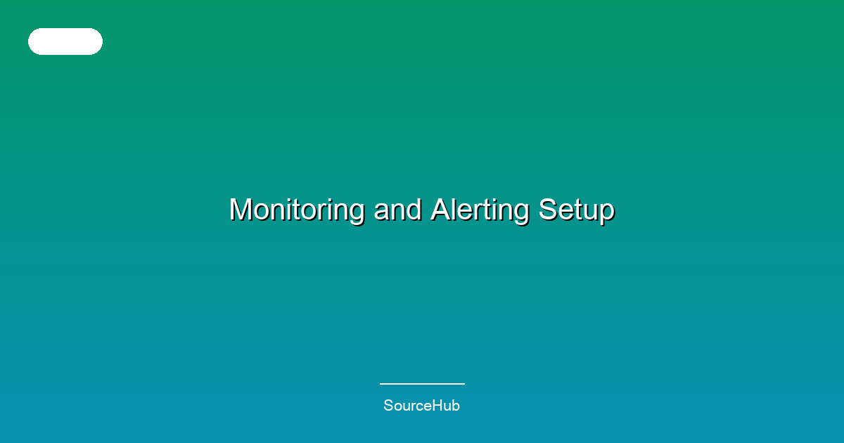 Monitoring and Alerting Setup