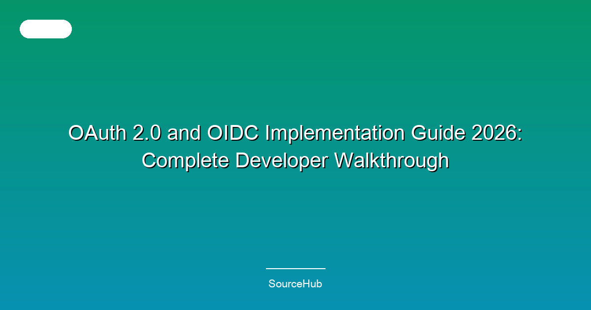 OAuth 2.0 and OIDC Implementation Guide 2026: Complete Developer Walkthrough