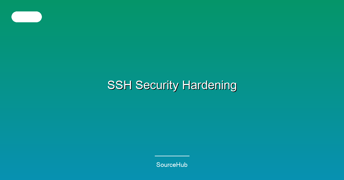SSH Security Hardening