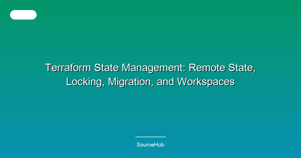 Terraform State Management: Remote State, Locking, Migration, and Workspaces