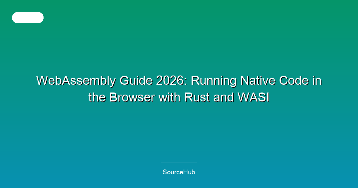 WebAssembly Guide 2026: Running Native Code in the Browser with Rust and WASI