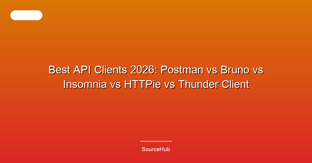 Best API Clients 2026: Postman vs Bruno vs Insomnia vs HTTPie vs Thunder Client