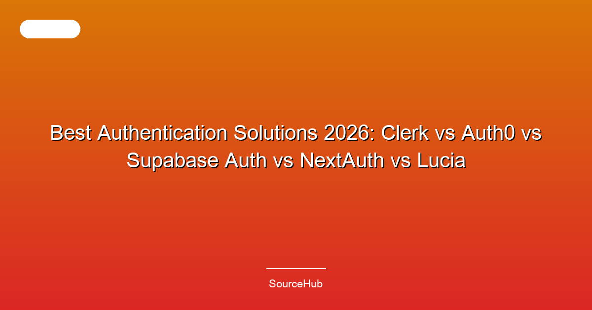 Best Authentication Solutions 2026: Clerk vs Auth0 vs Supabase Auth vs NextAuth vs Lucia