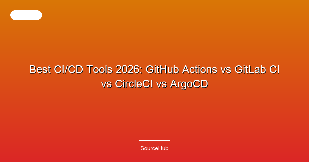 Best CI/CD Tools 2026: GitHub Actions vs GitLab CI vs CircleCI vs ArgoCD