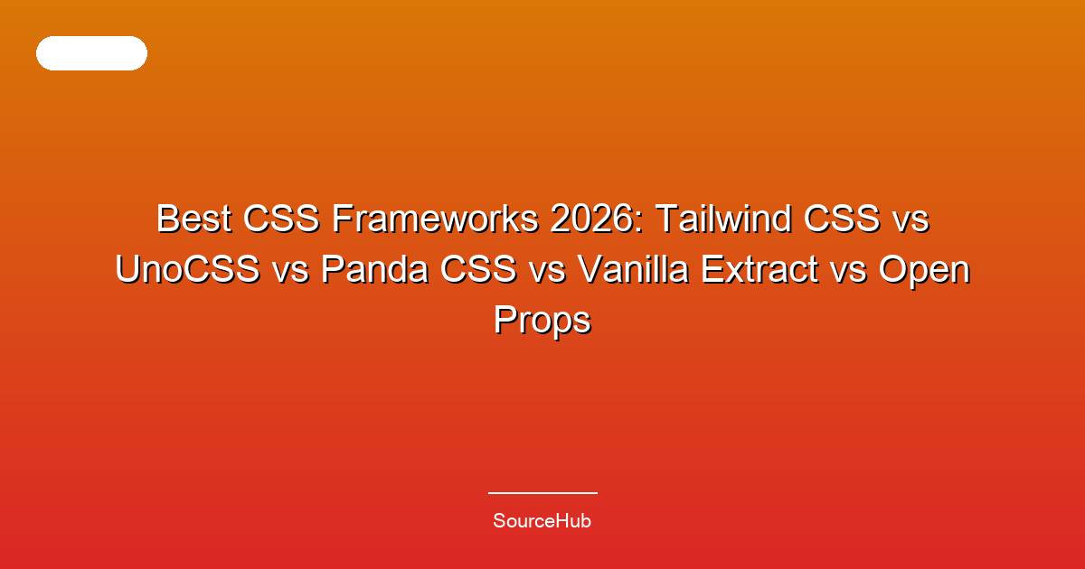 Best CSS Frameworks 2026: Tailwind CSS vs UnoCSS vs Panda CSS vs Vanilla Extract vs Open Props