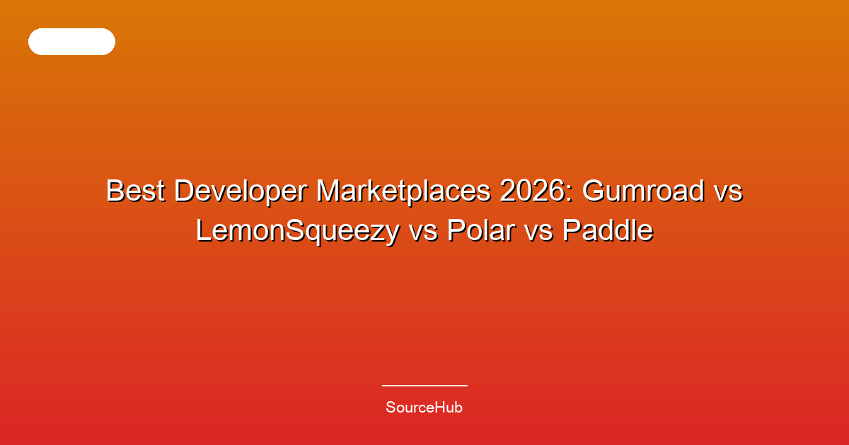Best Developer Marketplaces 2026: Gumroad vs LemonSqueezy vs Polar vs Paddle
