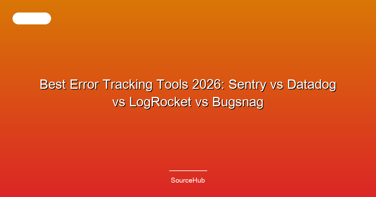 Best Error Tracking Tools 2026: Sentry vs Datadog vs LogRocket vs Bugsnag
