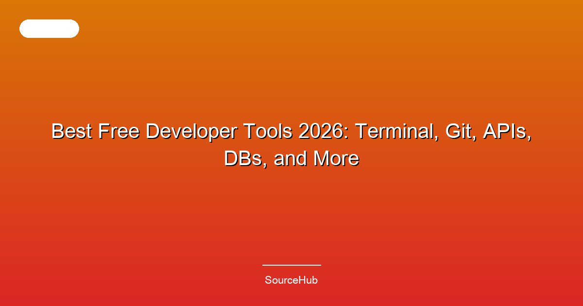 Best Free Developer Tools 2026: Terminal, Git, APIs, DBs, and More