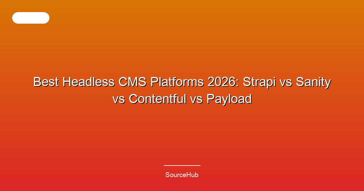 Best Headless CMS Platforms 2026: Strapi vs Sanity vs Contentful vs Payload