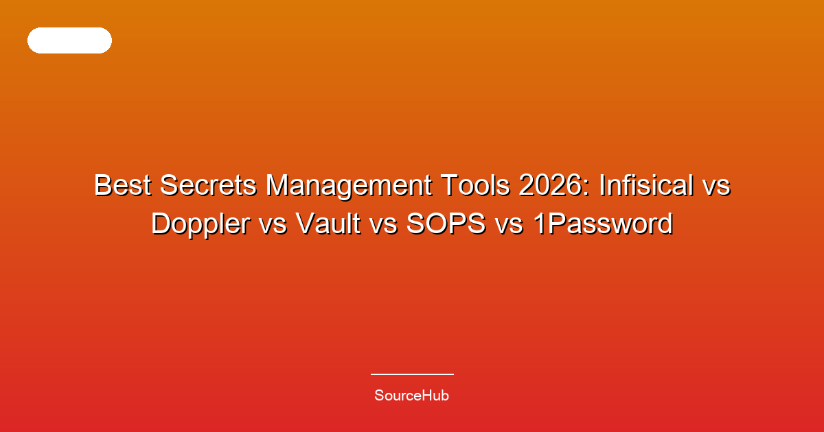Best Secrets Management Tools 2026: Infisical vs Doppler vs Vault vs SOPS vs 1Password