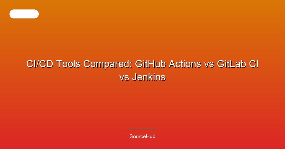 CI/CD Tools Compared: GitHub Actions vs GitLab CI vs Jenkins