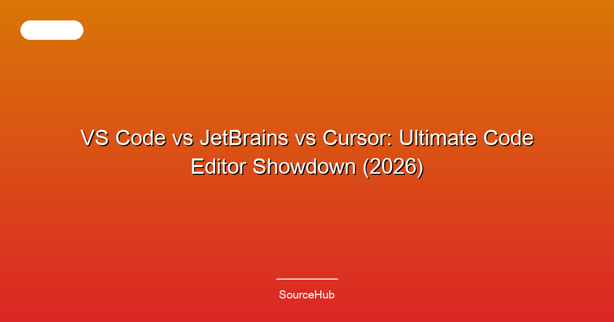 VS Code vs JetBrains vs Cursor: Ultimate Code Editor Showdown (2026)