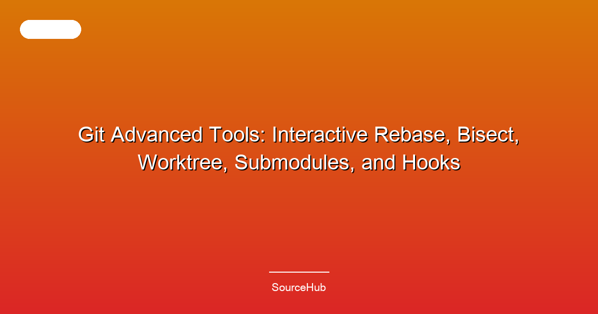 Git Advanced Tools: Interactive Rebase, Bisect, Worktree, Submodules, and Hooks