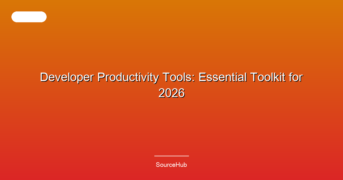 Developer Productivity Tools: Essential Toolkit for 2026