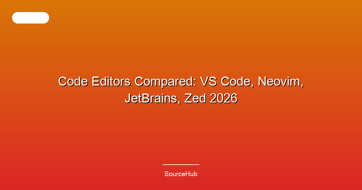Code Editors Compared: VS Code, Neovim, JetBrains, Zed 2026